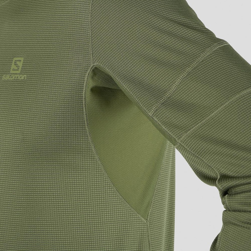 Salomon Agile Ls Tee M Tops Green | MRZA-41520