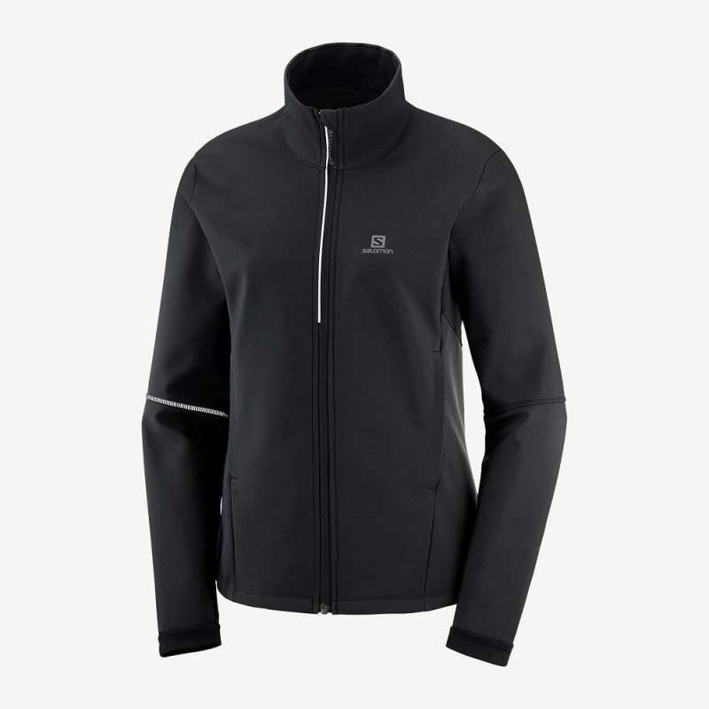 Salomon Agile Softshell Jacket Black | DJYT-23087