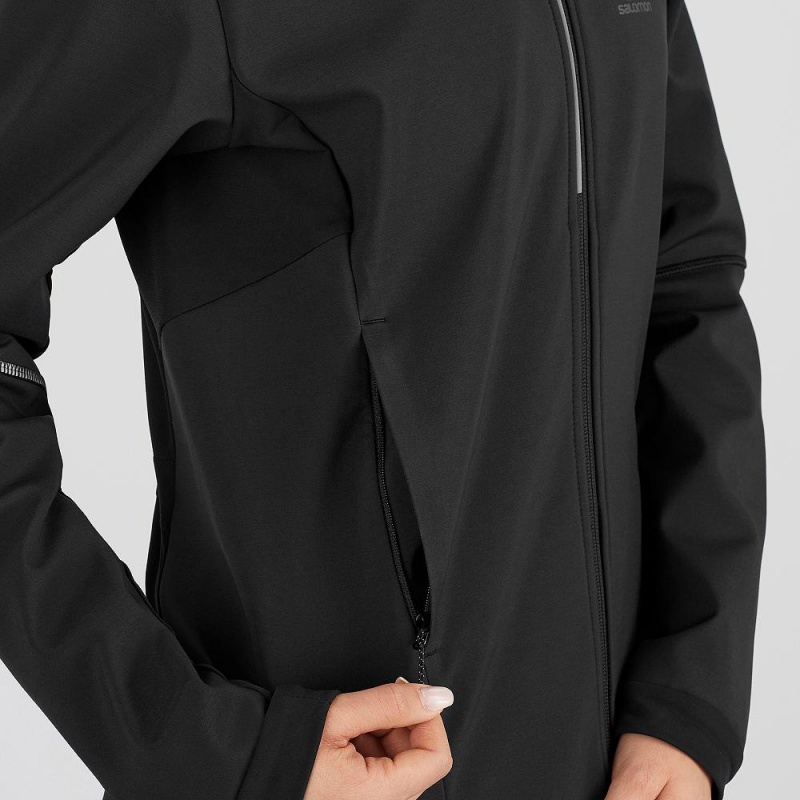 Salomon Agile Softshell Jacket Black | DJYT-23087