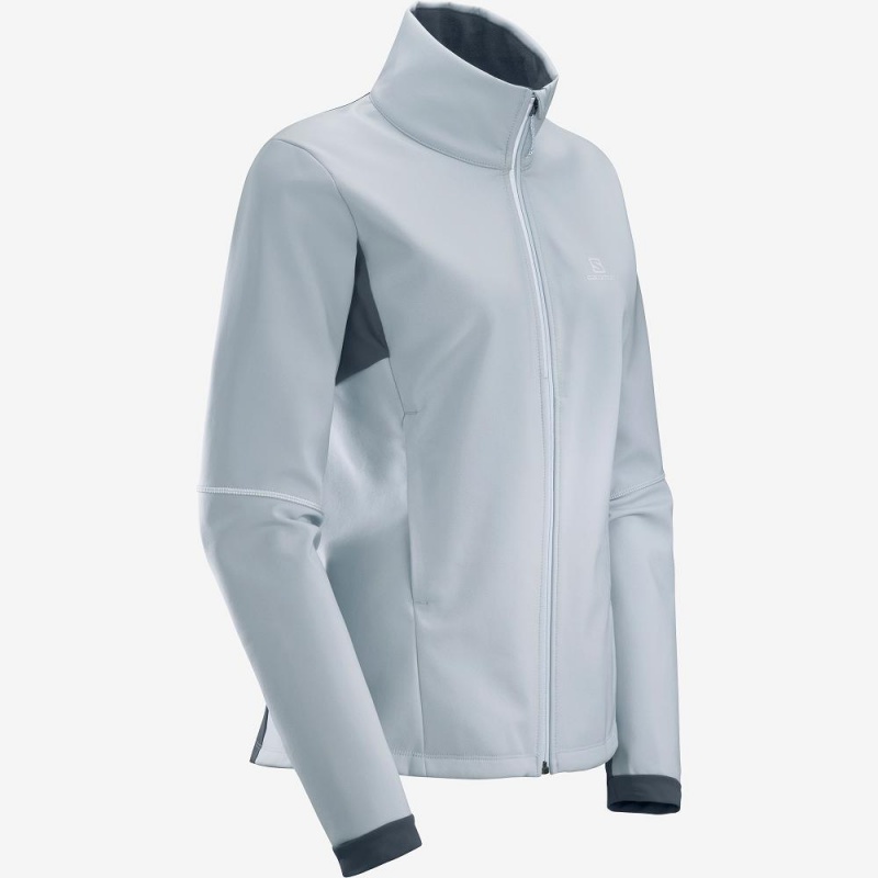 Salomon Agile Softshell Jacket Blue | HCFG-46875