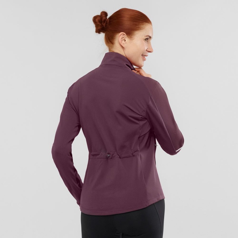 Salomon Agile Softshell Jacket Purple | NCIA-46781