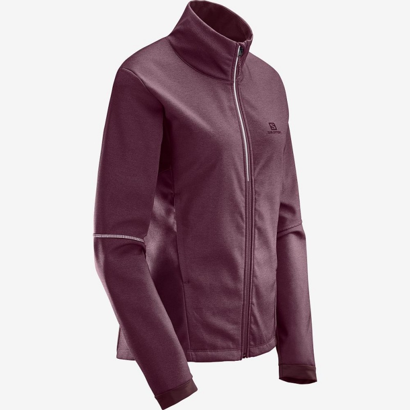 Salomon Agile Softshell Jacket Purple | NCIA-46781