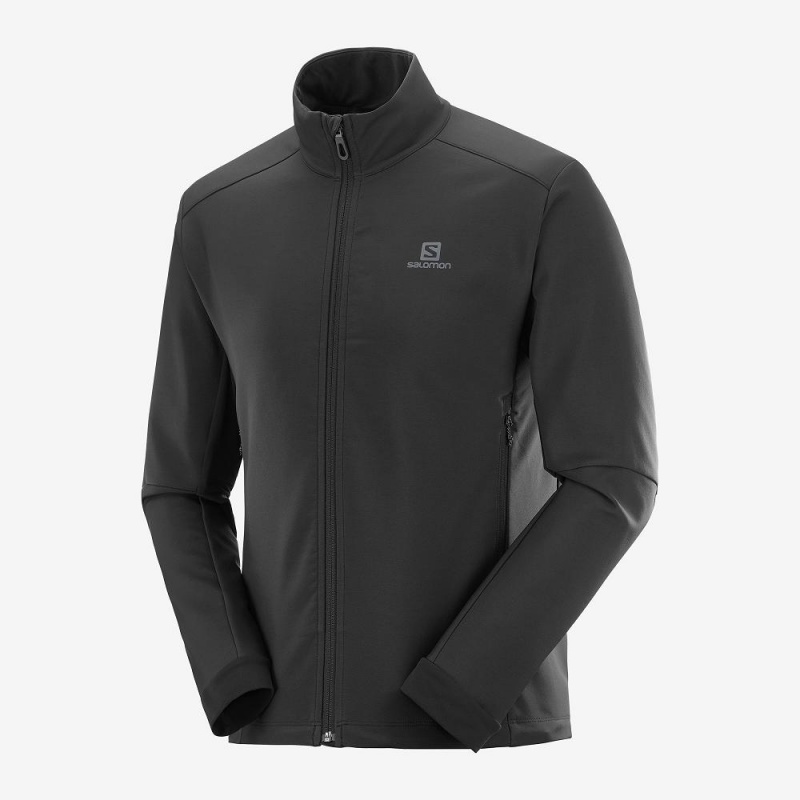 Salomon Agile Softshell Running Jackets Black | NEZL-60475