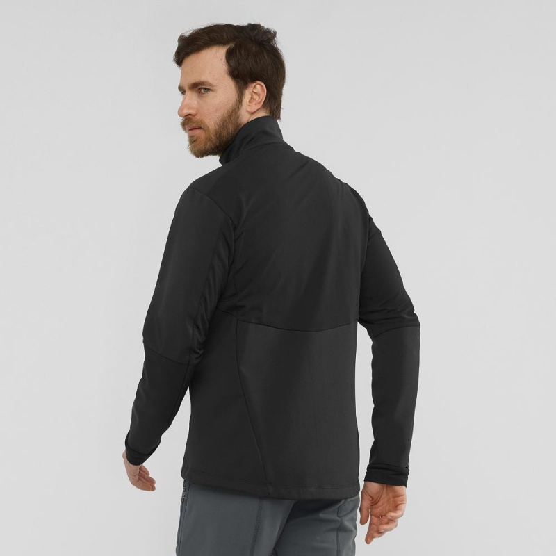 Salomon Agile Softshell Running Jackets Black | NEZL-60475