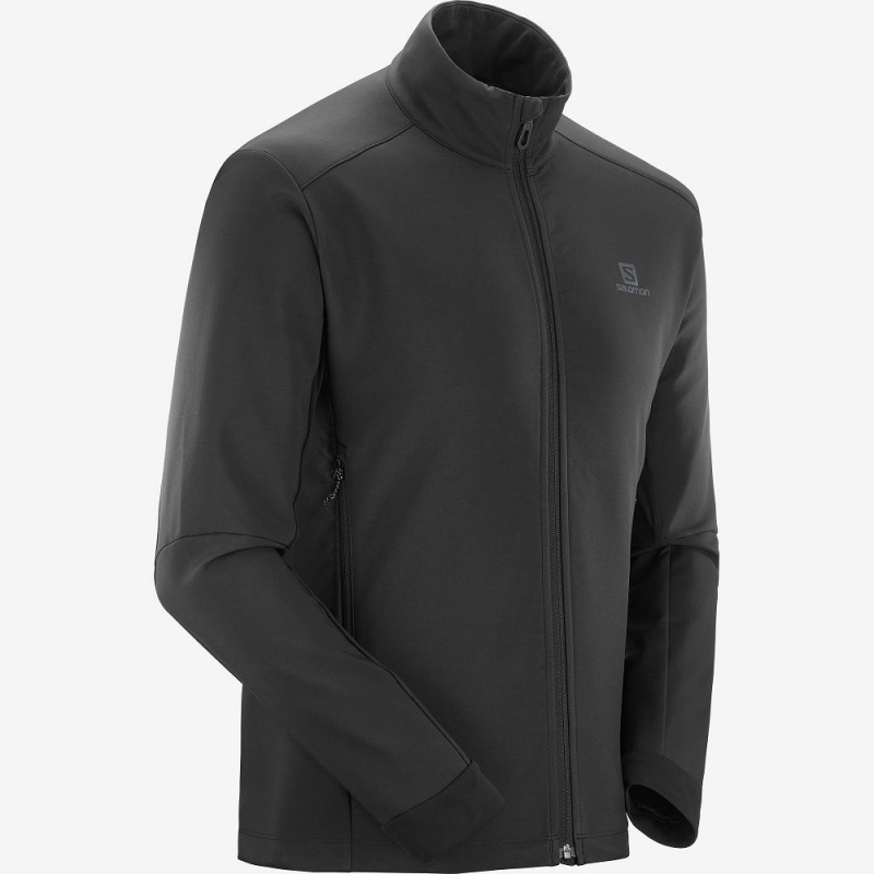 Salomon Agile Softshell Running Jackets Black | NEZL-60475