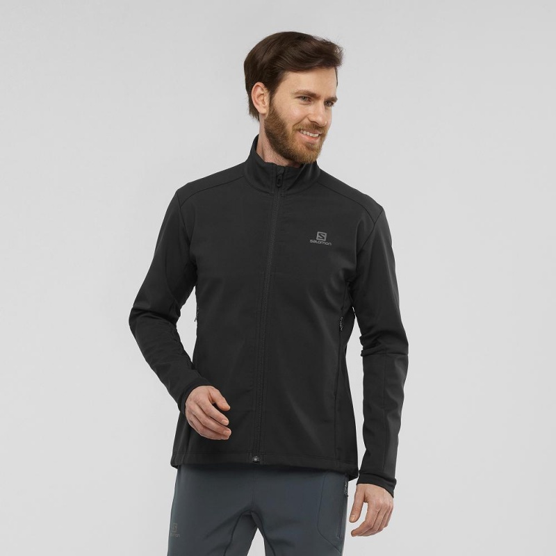 Salomon Agile Softshell Running Jackets Black | NEZL-60475