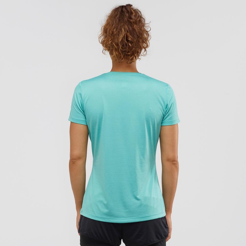 Salomon Agile T Shirts Green | USXZ-65102