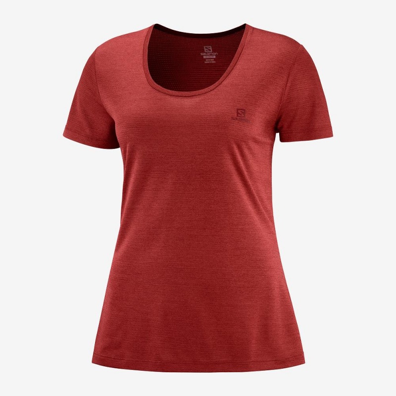 Salomon Agile T Shirts Red | EQVS-40587