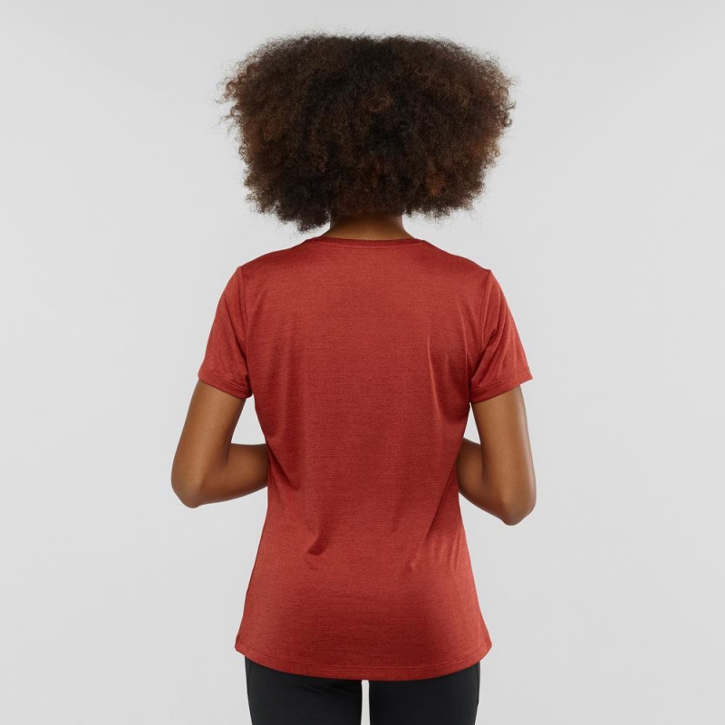 Salomon Agile T Shirts Red | EQVS-40587