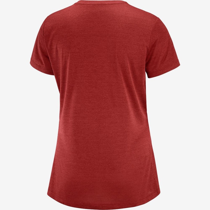 Salomon Agile T Shirts Red | EQVS-40587