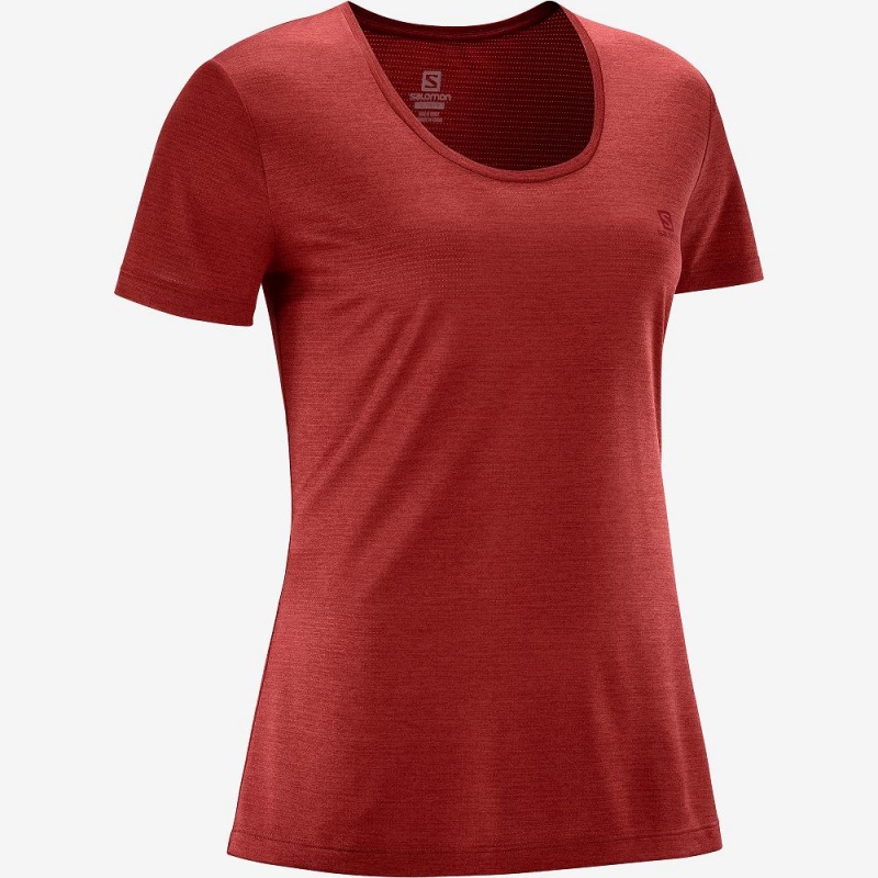 Salomon Agile T Shirts Red | EQVS-40587