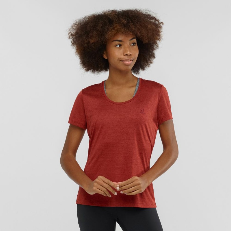 Salomon Agile T Shirts Red | EQVS-40587