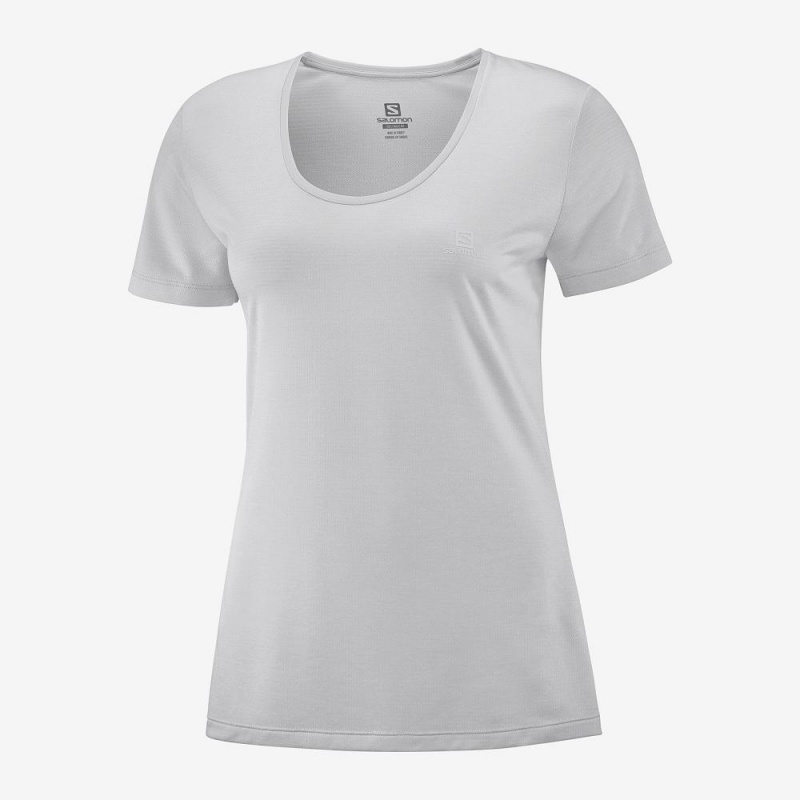 Salomon Agile T Shirts White | ZFIV-37065