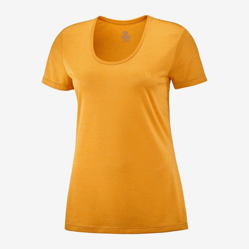 Salomon Agile T Shirts Yellow | CVFI-13782