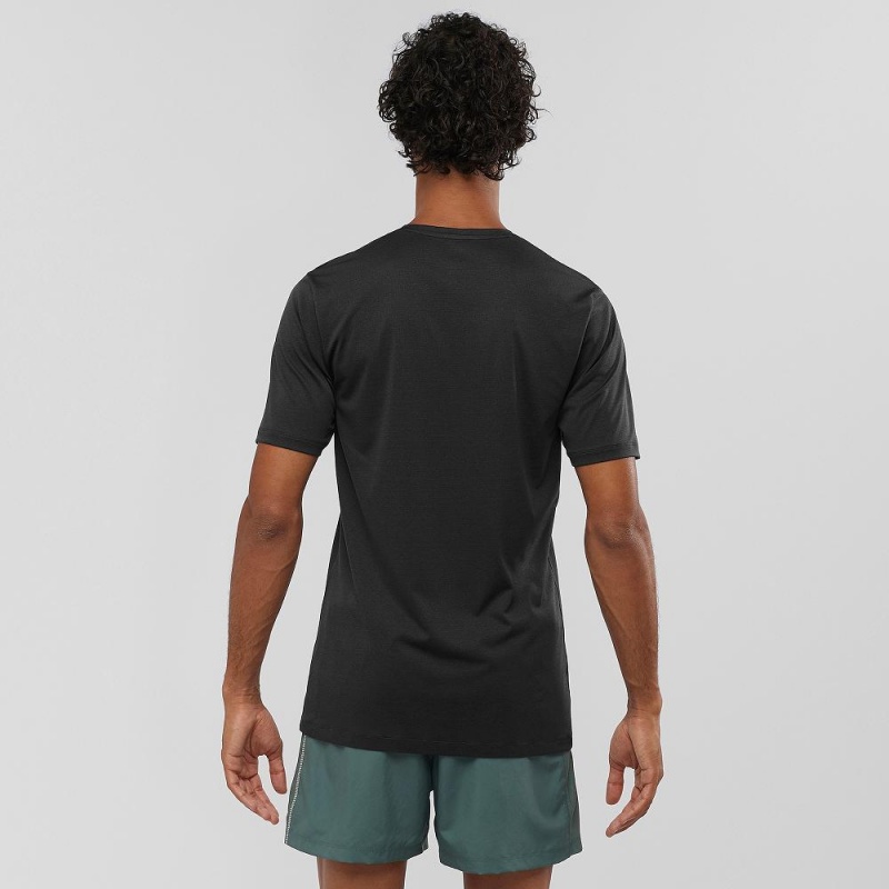 Salomon Agile Training Tops Black | DMNO-48503