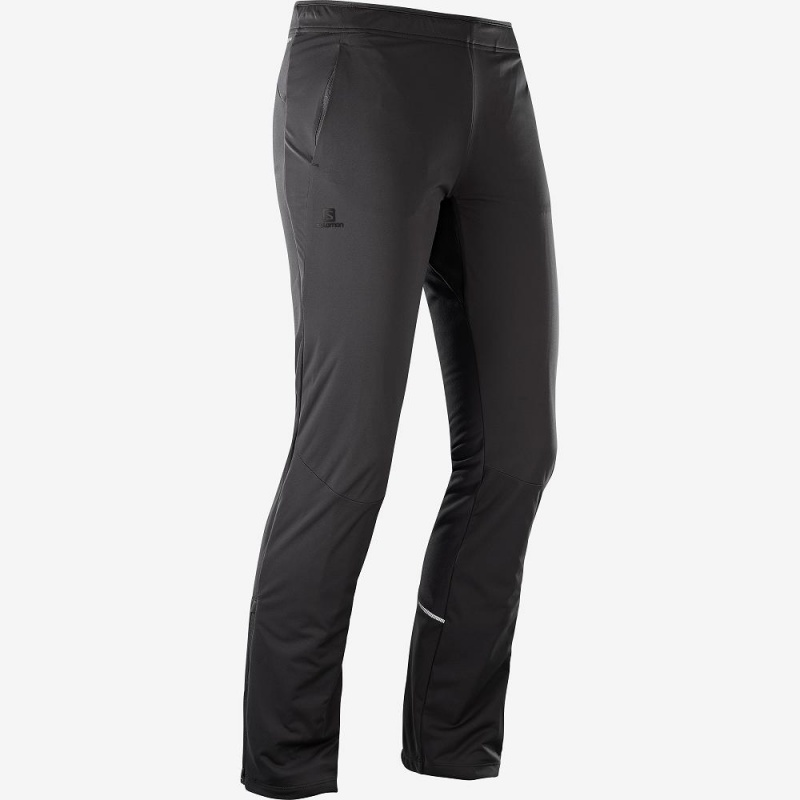 Salomon Agile Warm Pants Black | MPHY-26540