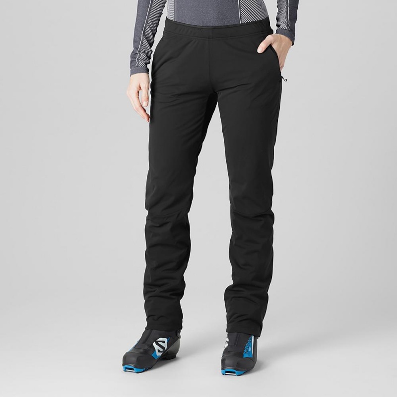 Salomon Agile Warm Pants Black | MPHY-26540