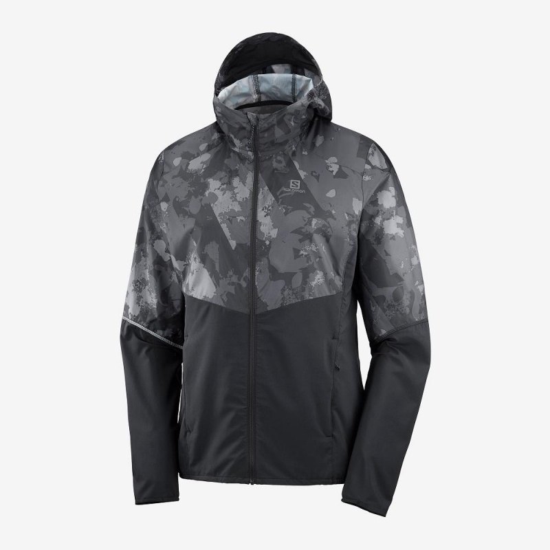 Salomon Agile Wind Running Jackets Black | VSFJ-90764