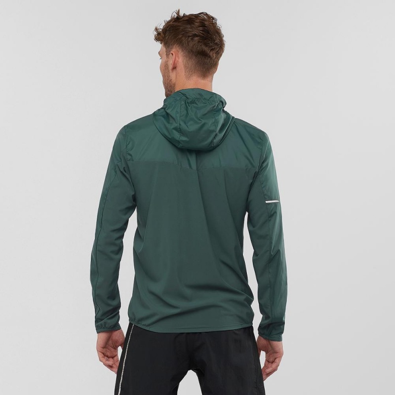 Salomon Agile Wind Running Jackets Green | XJHI-36510