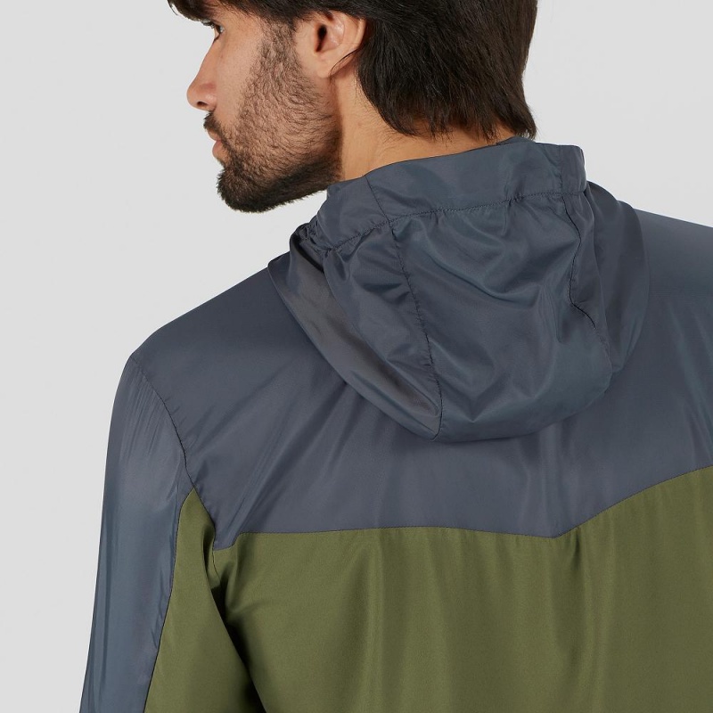 Salomon Agile Wind Running Jackets Green | BXYI-93624