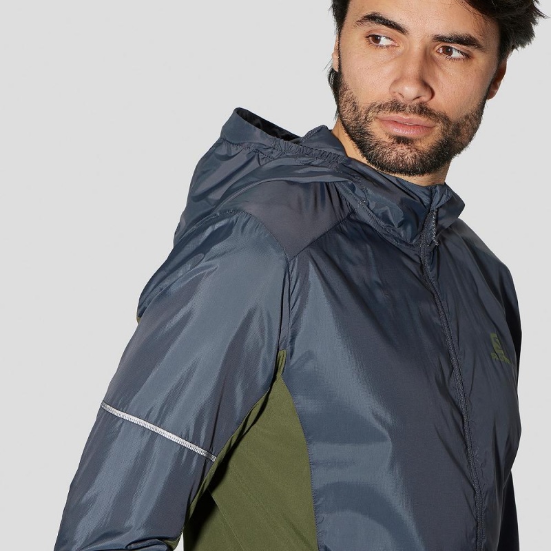 Salomon Agile Wind Running Jackets Green | BXYI-93624