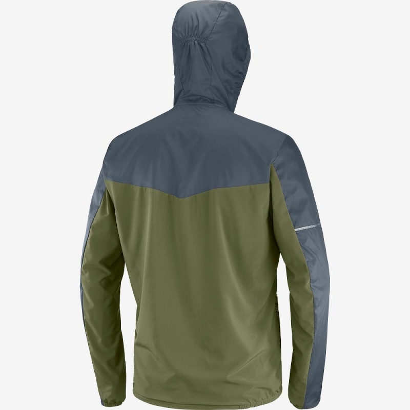 Salomon Agile Wind Running Jackets Green | BXYI-93624