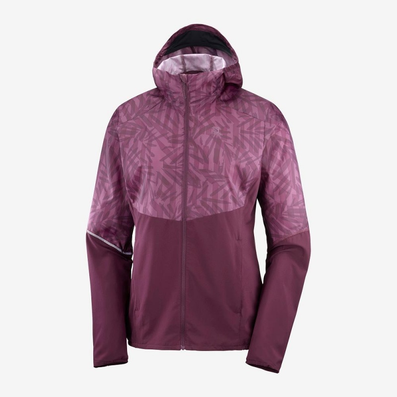 Salomon Agile Wind Running Jackets Purple | CFJE-36281