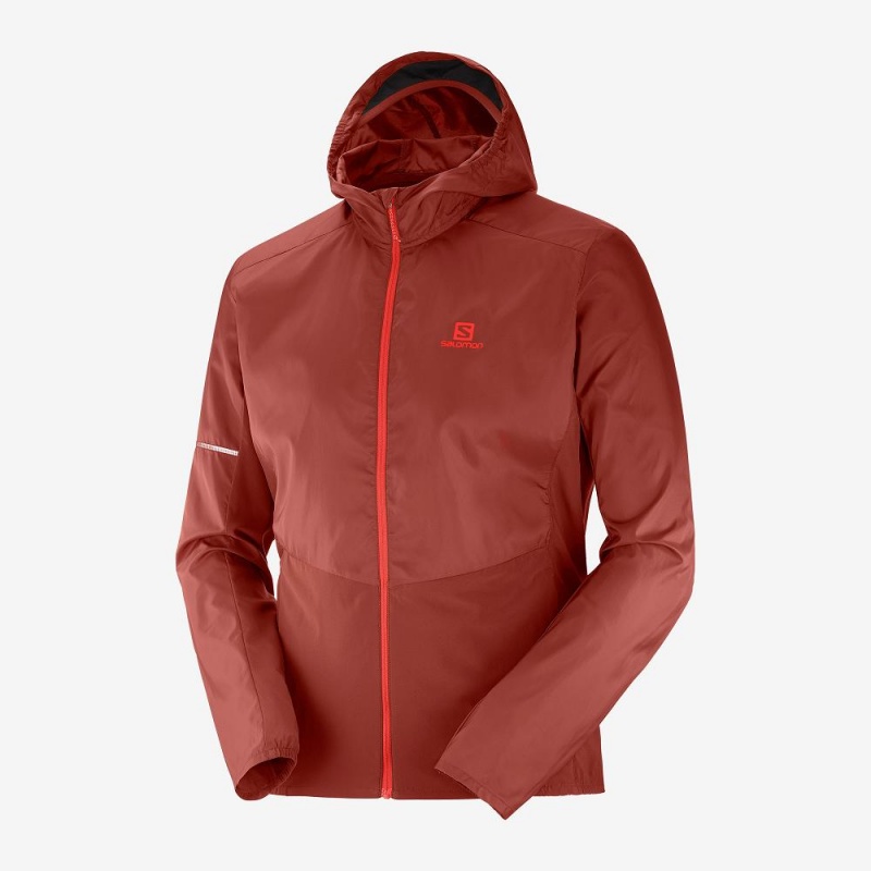 Salomon Agile Wind Running Jackets Red | OYFL-26938