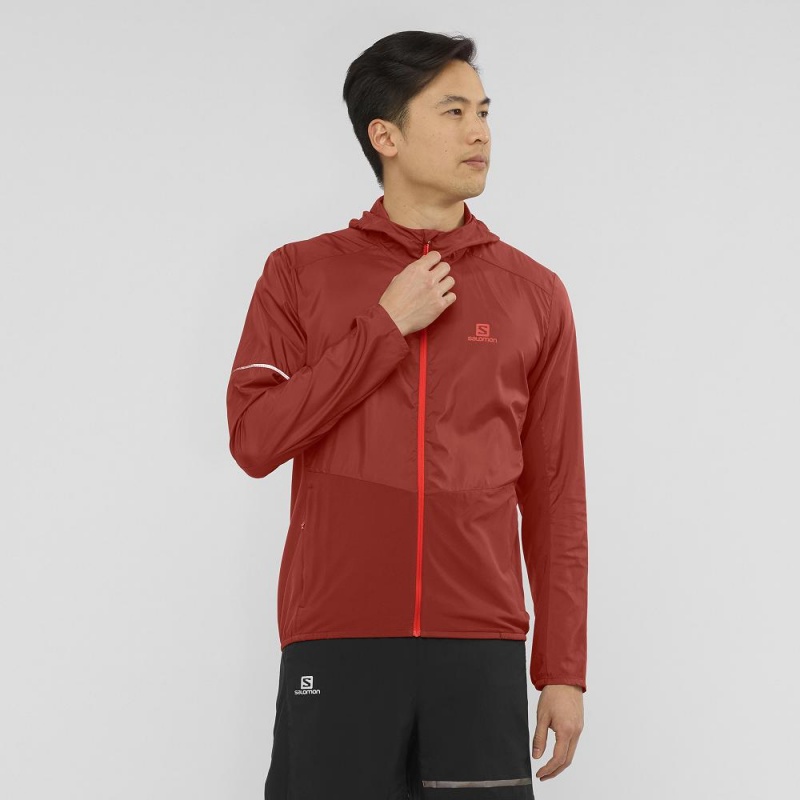 Salomon Agile Wind Running Jackets Red | OYFL-26938