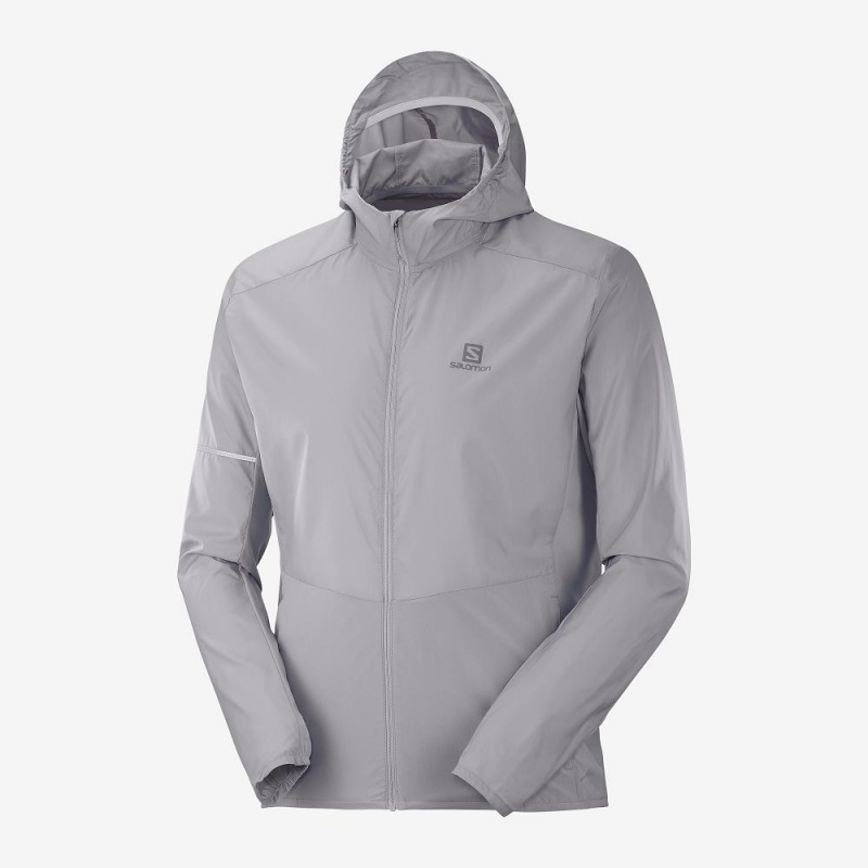 Salomon Agile Wind Running Jackets Silver | MHTC-02374