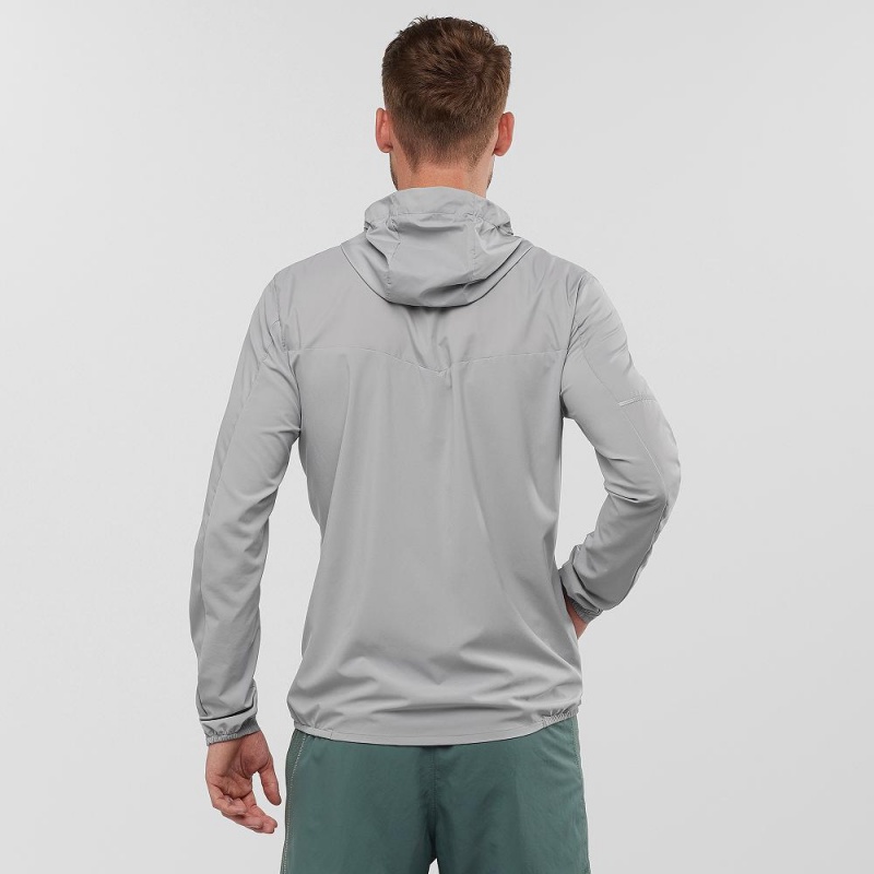 Salomon Agile Wind Running Jackets Silver | MHTC-02374