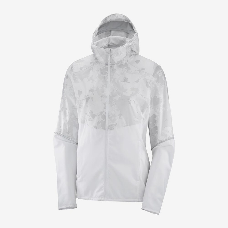 Salomon Agile Wind Running Jackets White | NMSC-08254