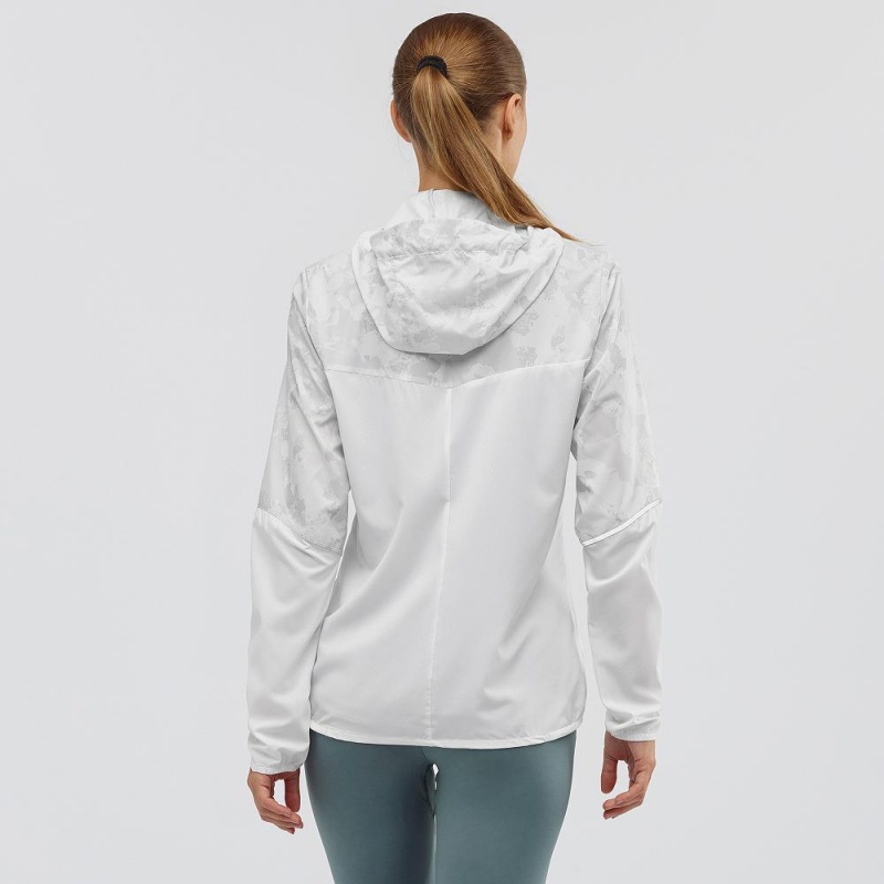 Salomon Agile Wind Running Jackets White | NMSC-08254