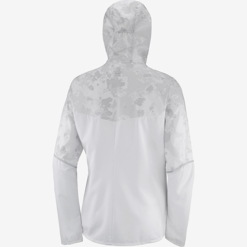 Salomon Agile Wind Running Jackets White | NMSC-08254