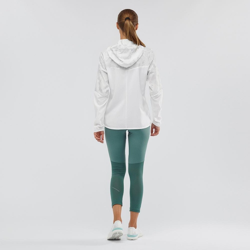 Salomon Agile Wind Running Jackets White | NMSC-08254