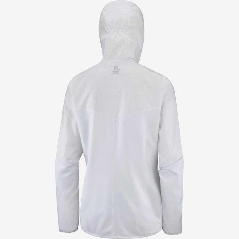 Salomon Agile Wind Running Jackets White | XLAE-30479