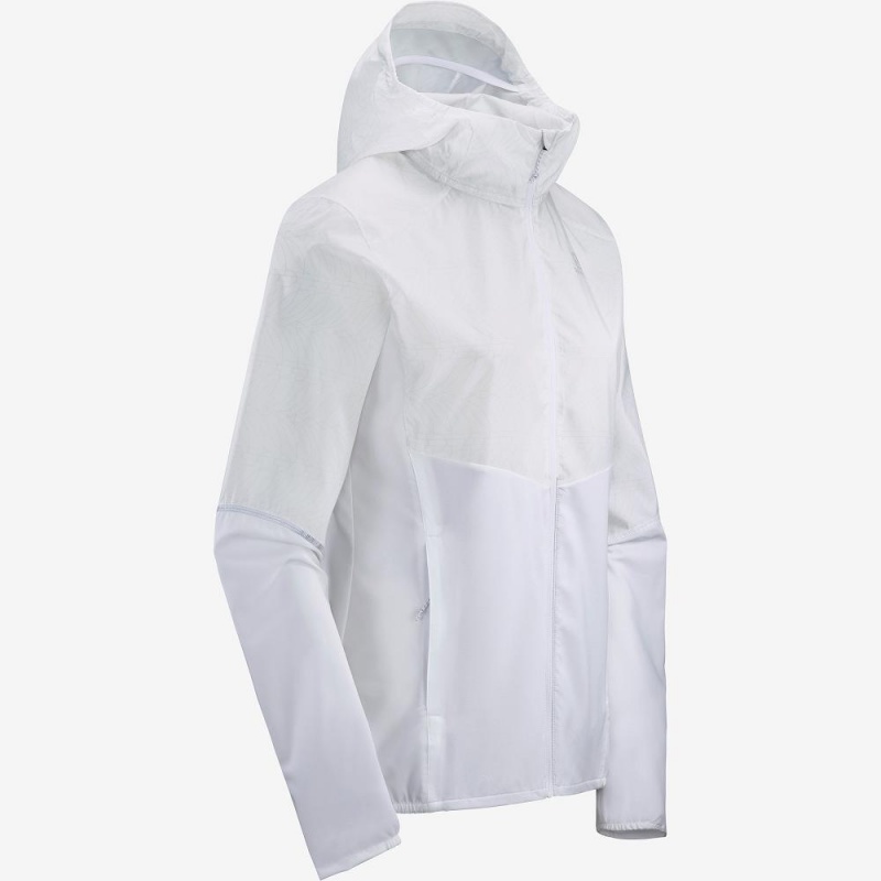 Salomon Agile Wind Running Jackets White | XLAE-30479