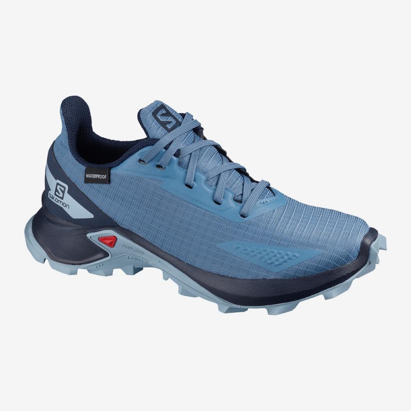 Salomon Alphacross Blast Climasalomon Waterproof Trail Running Shoes Blue | WJPA-20345