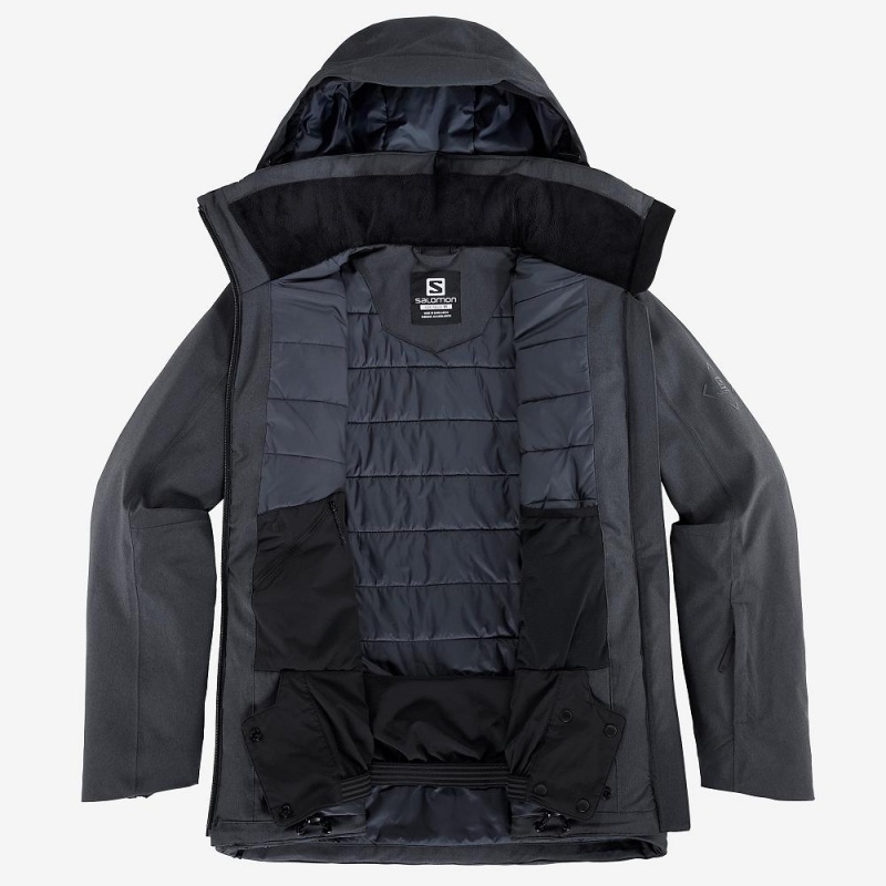 Salomon Arctic Jacket W Ski Jackets Black | RPJS-85679