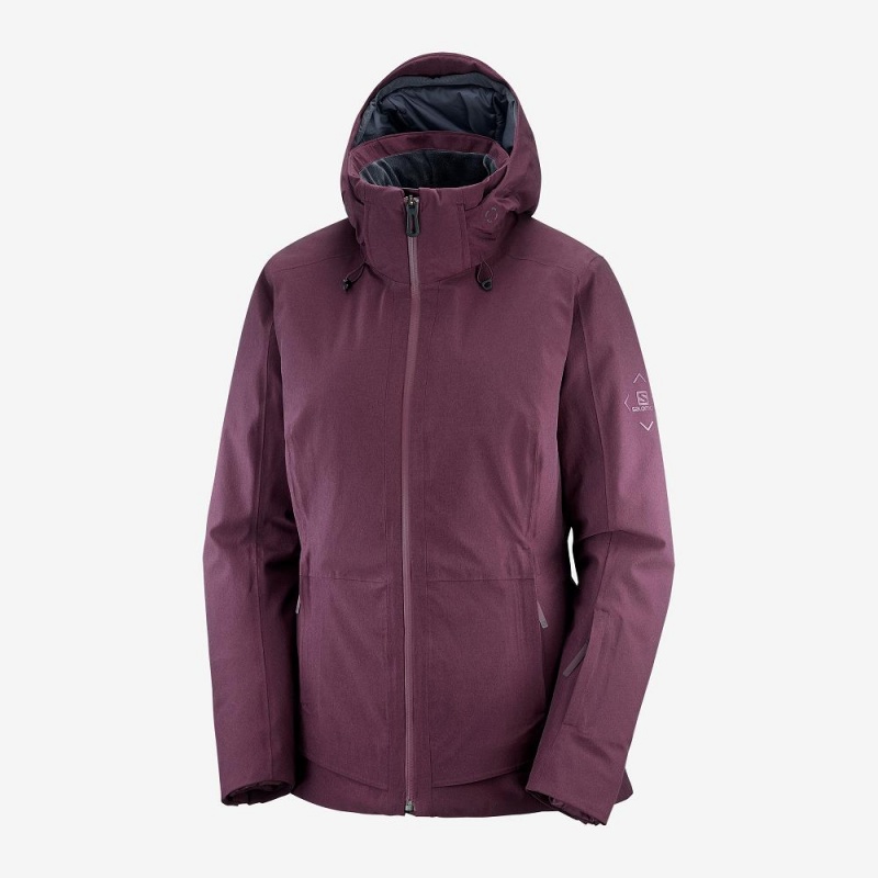 Salomon Arctic Jacket W Ski Jackets Purple | ONTP-67294