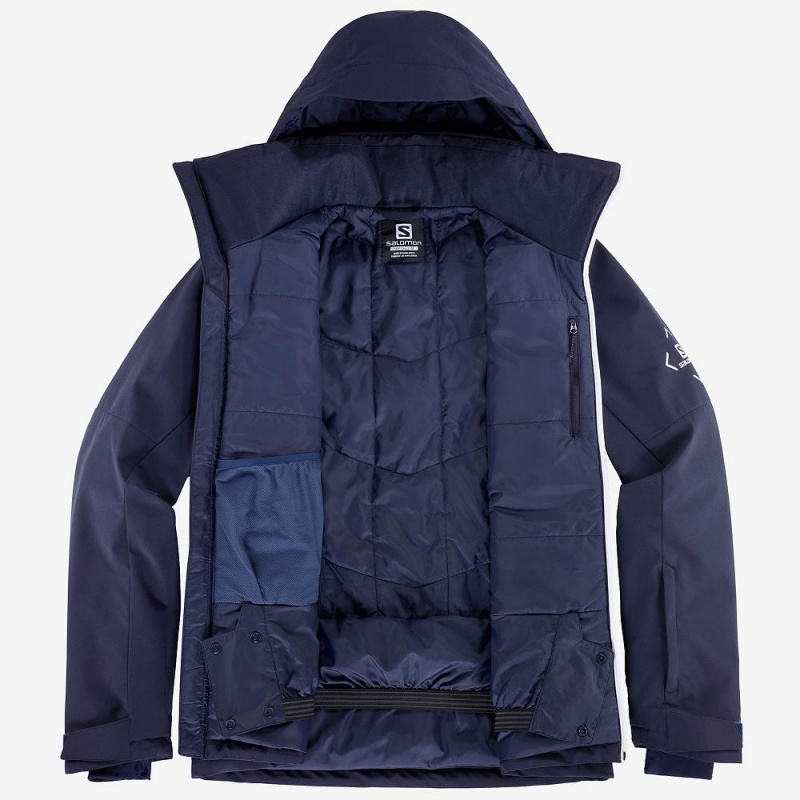 Salomon Blast Jacket M Ski Jackets Navy | VTBF-59428