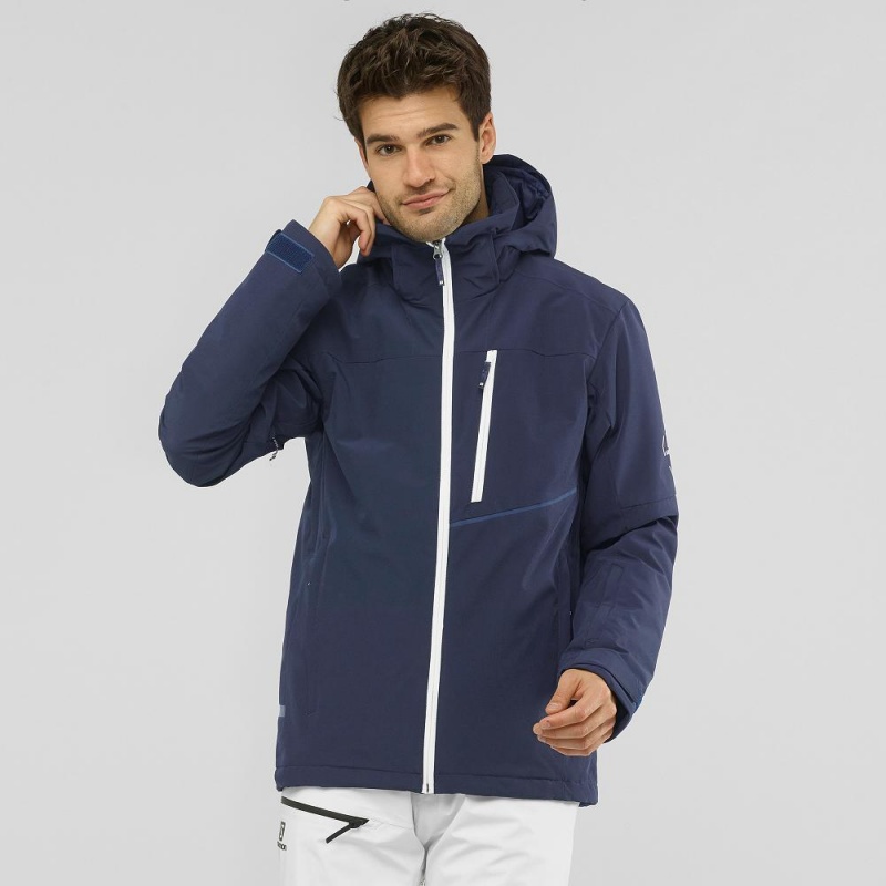 Salomon Blast Jacket M Ski Jackets Navy | VTBF-59428