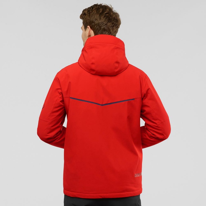 Salomon Blast Jacket M Ski Jackets Red | YXWT-95217