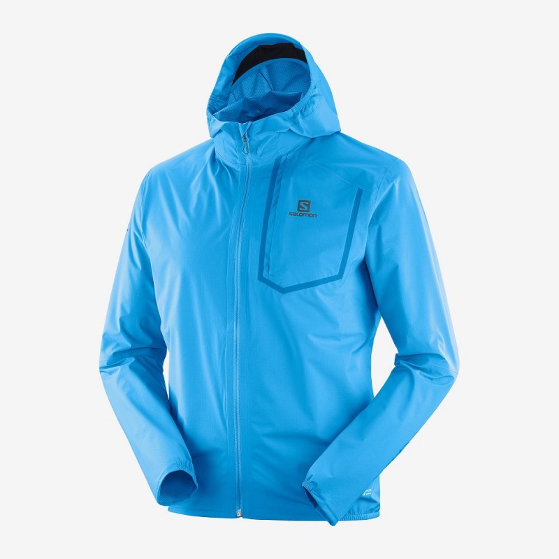 Salomon Bonatti Pro Wp Jkt M Running Jackets Blue | FOQV-72593