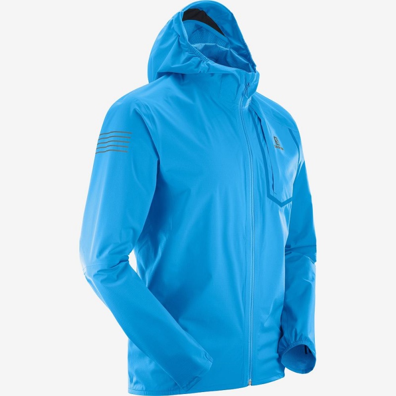 Salomon Bonatti Pro Wp Jkt M Running Jackets Blue | FOQV-72593