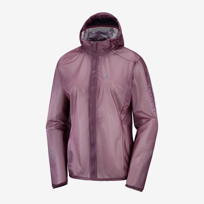 Salomon Bonatti Race Waterproof Running Jackets Purple | RYHF-73458