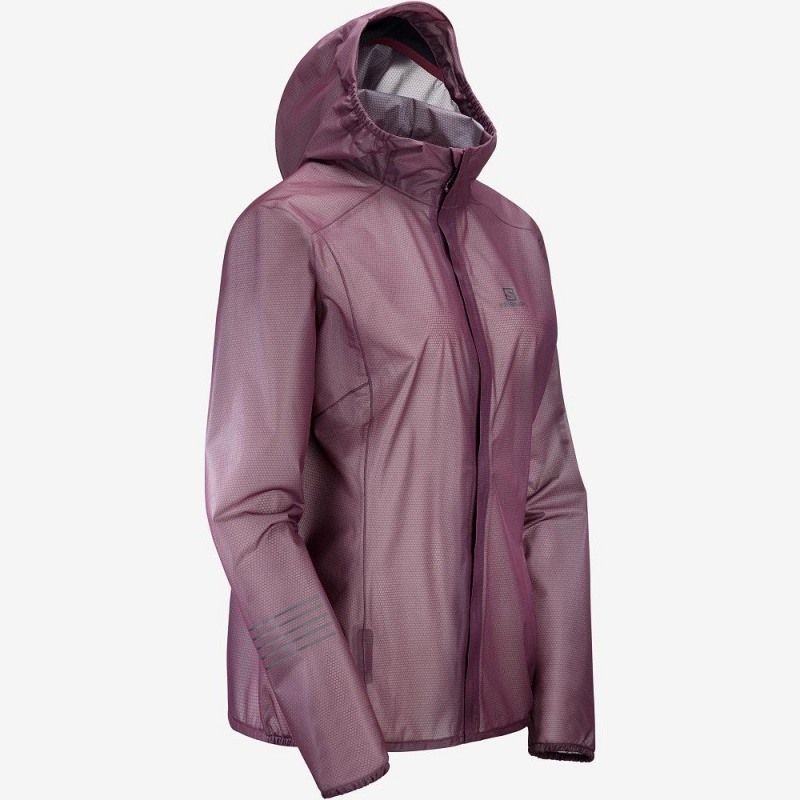 Salomon Bonatti Race Waterproof Running Jackets Purple | RYHF-73458