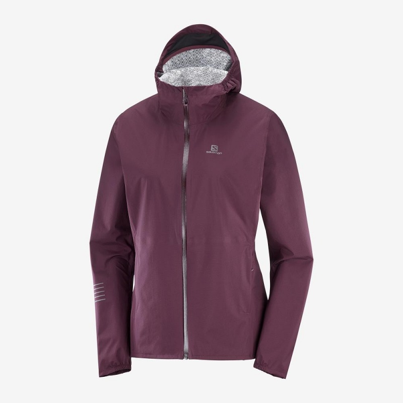 Salomon Bonatti Waterproof Running Jackets Purple | EOGS-60924