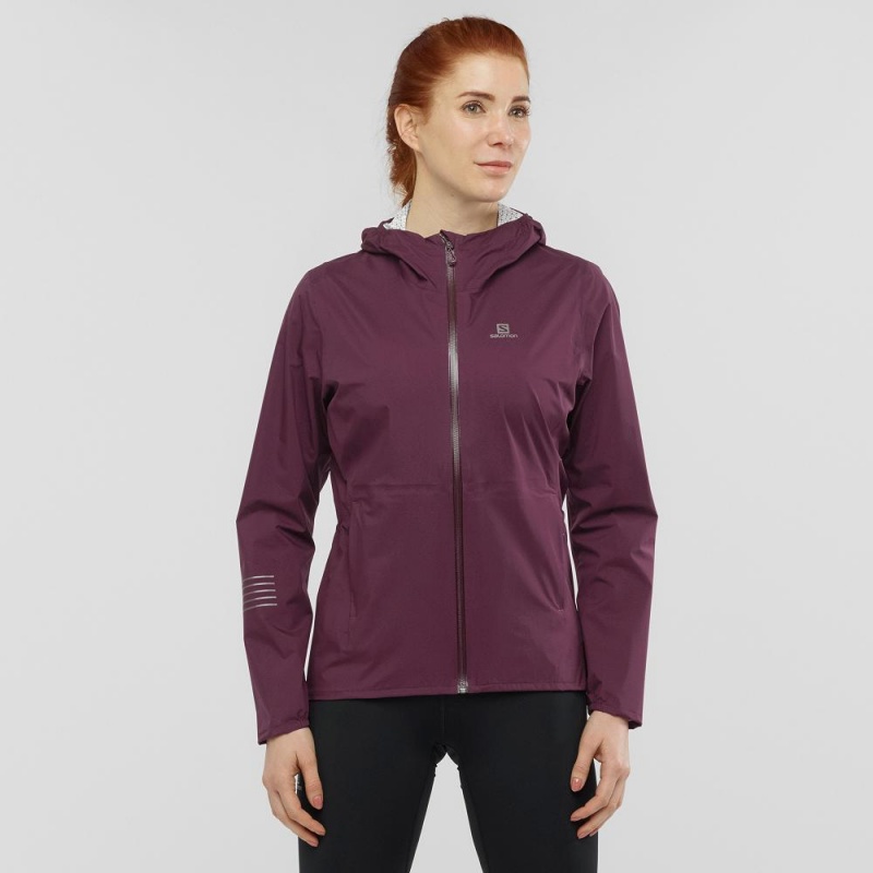 Salomon Bonatti Waterproof Running Jackets Purple | EOGS-60924