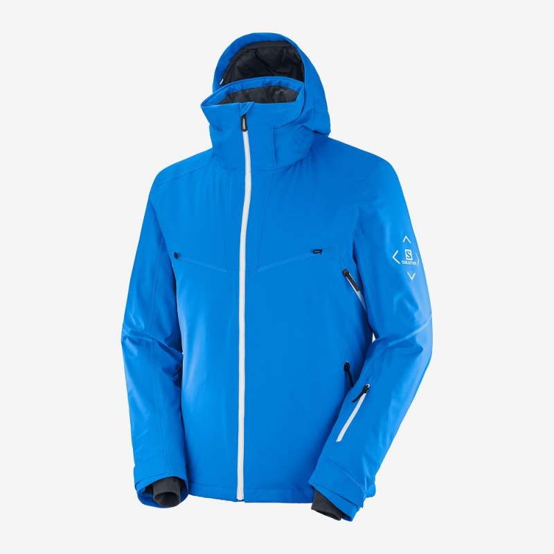 Salomon Brilliant Ski Jackets Blue | JQFR-56370